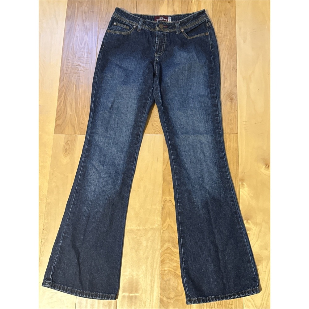 Jordache Jeans Womens 5/6 Blue Denim Low Rise Flare Bootcut Y2K Button Fly